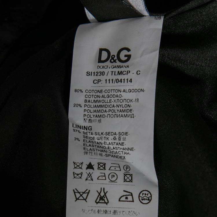 Pre Owned D&G Black Lace Pencil Skirt M 