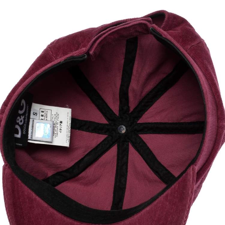 Pre Owned D&G Rosewood Pink Corduroy Newsboy Cap S 