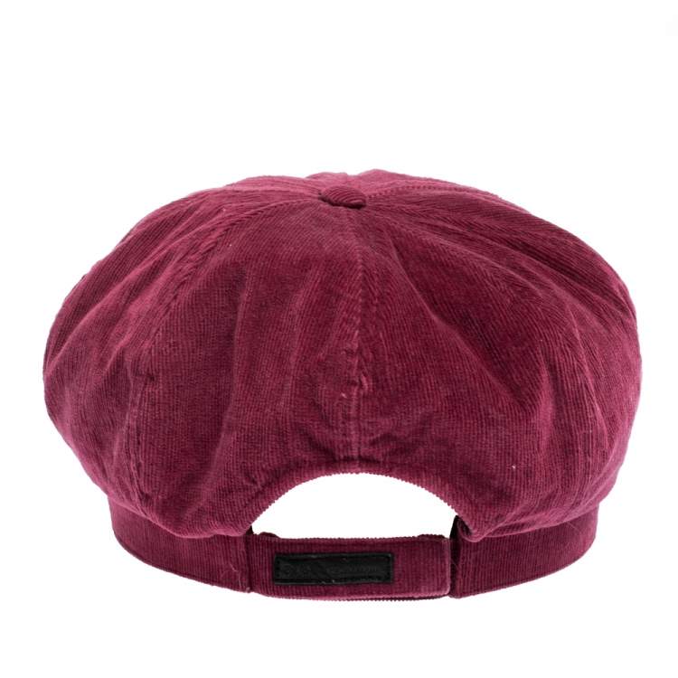 Pre Owned D&G Rosewood Pink Corduroy Newsboy Cap S 