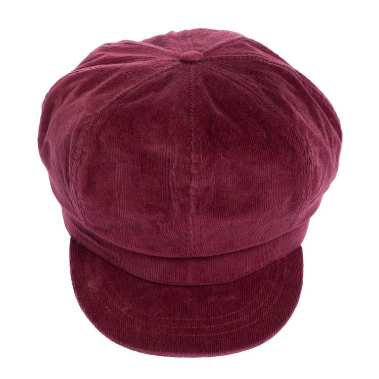 Pre Owned D&G Rosewood Pink Corduroy Newsboy Cap S 