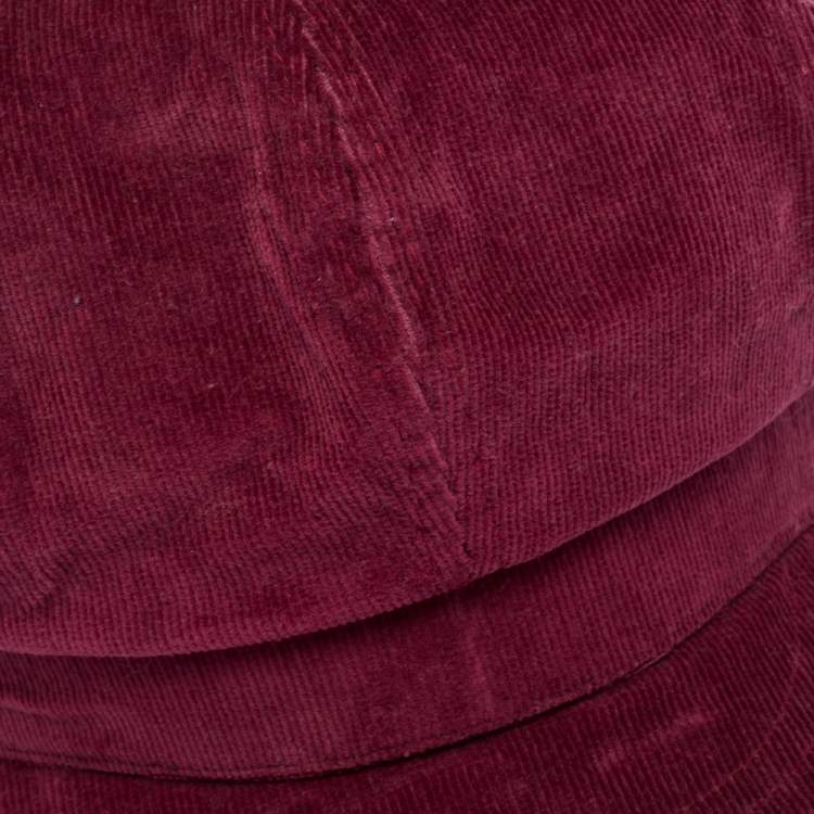 Pre Owned D&G Rosewood Pink Corduroy Newsboy Cap S 