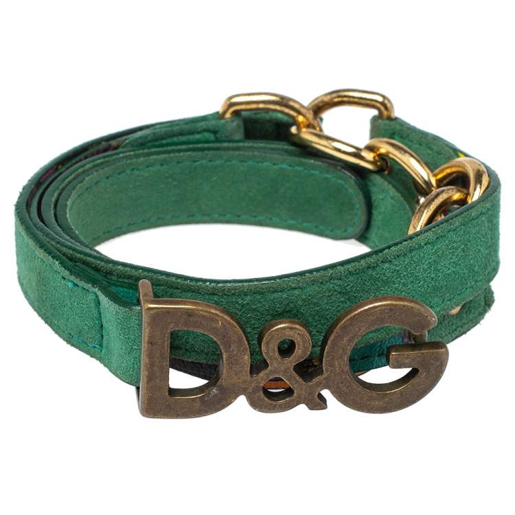 Green 2024 suede belt