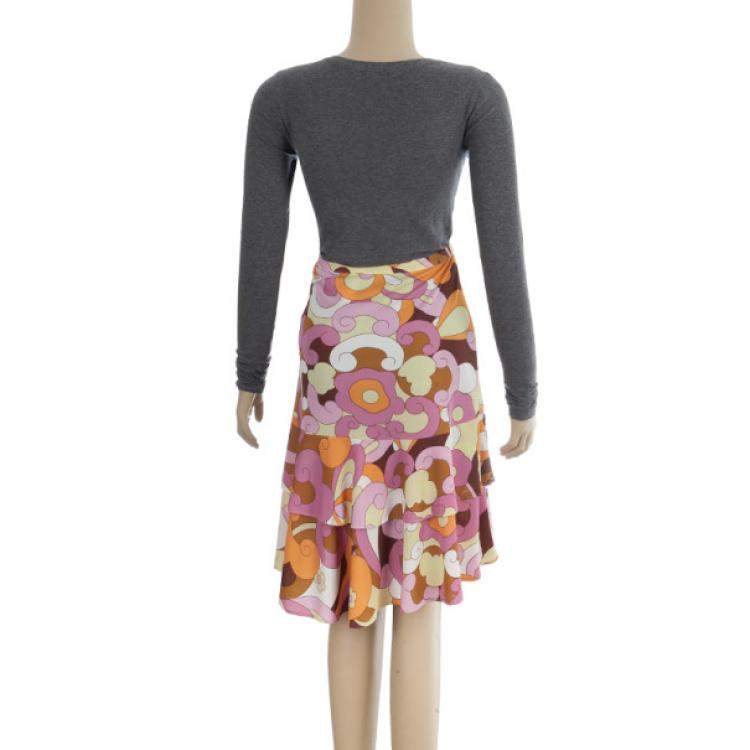 Pre Owned D&G Printed Skirt L