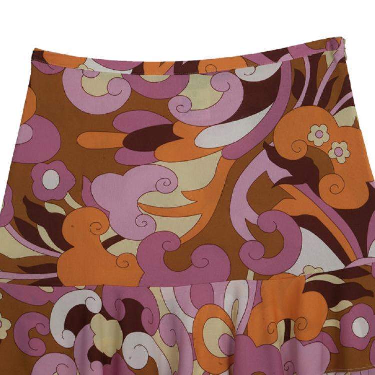 Pre Owned D&G Printed Skirt L