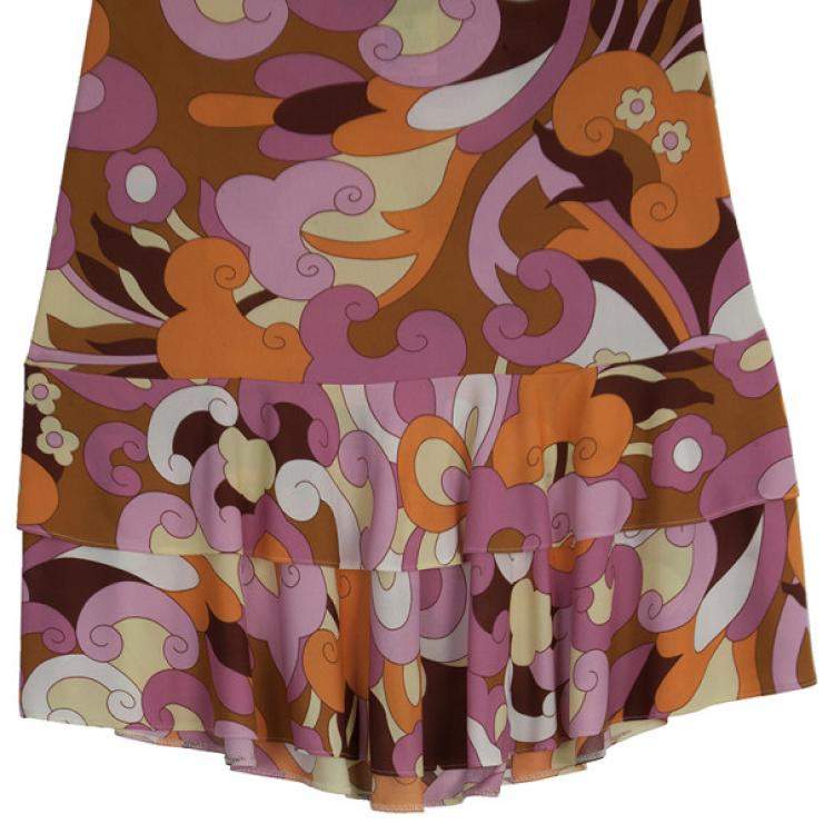 Pre Owned D&G Printed Skirt L