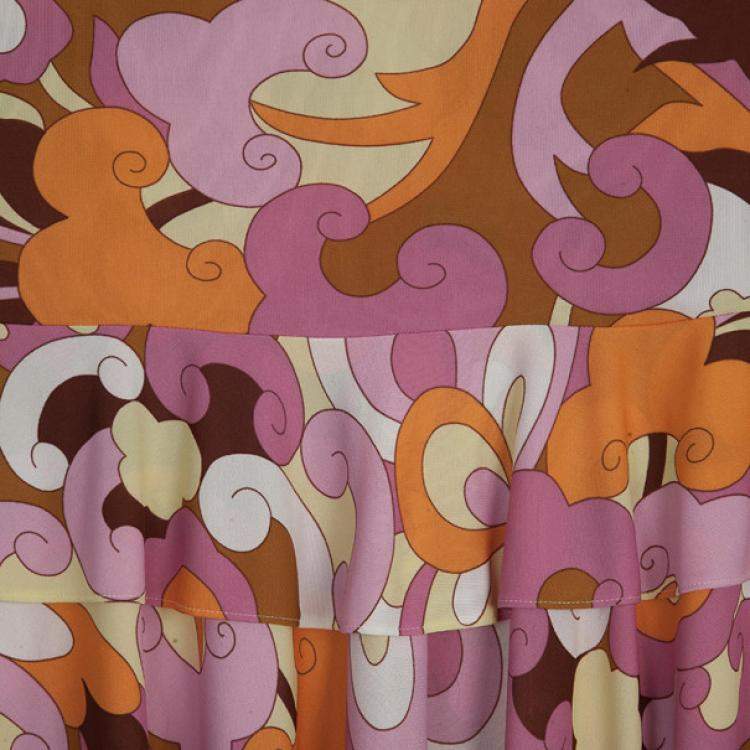 Pre Owned D&G Printed Skirt L