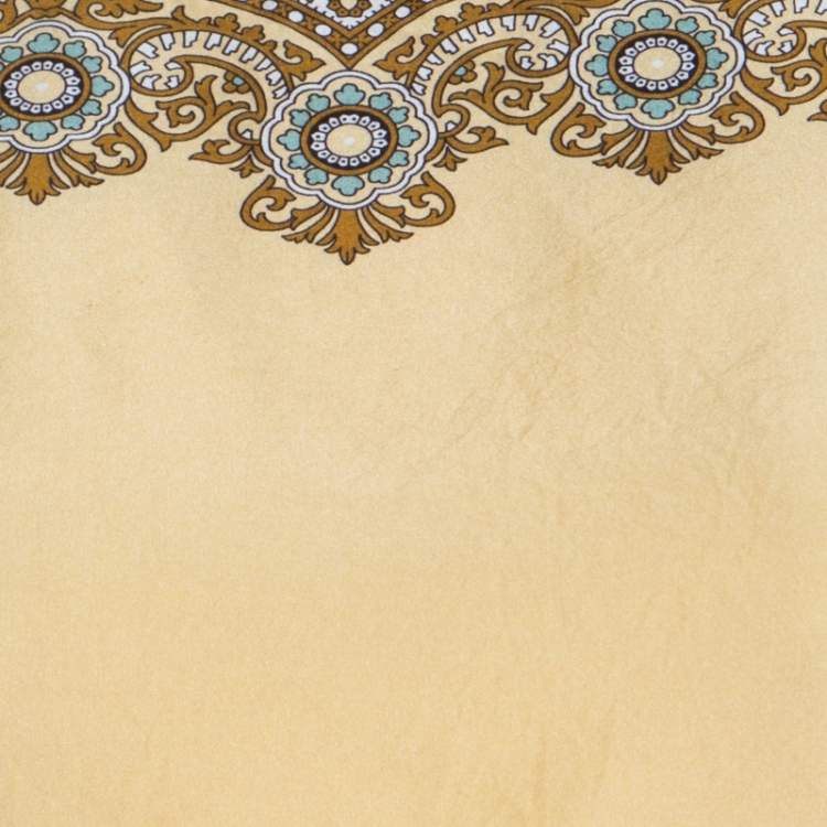Pre Owned D & G Multicolor Printed Mixed Media Shoulder Tie Detail Tank Top M