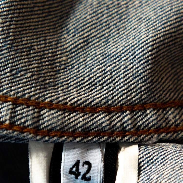 Pre Owned D&G Blue Medium Washed Denim Button Front Jacket M