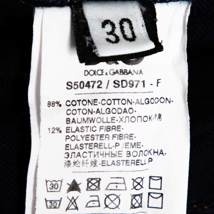Pre Owned D&G Indigo Denim Medium Wash Tight Fit Slimmy Jeans M 