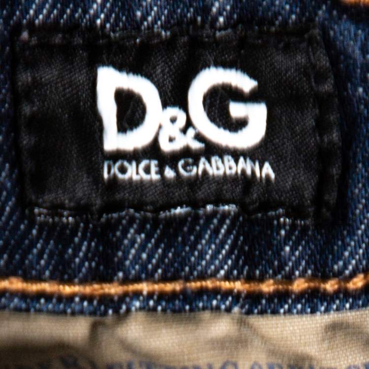 Pre Owned D&G Indigo Denim Medium Wash Tight Fit Slimmy Jeans M 