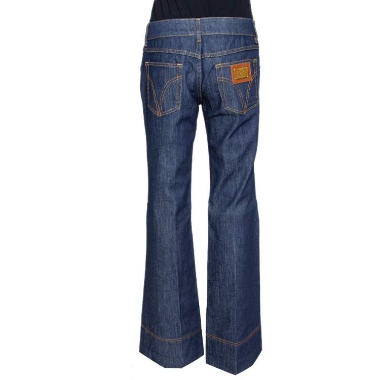 Pre Owned D&G Indigo Denim Flared Jeans M