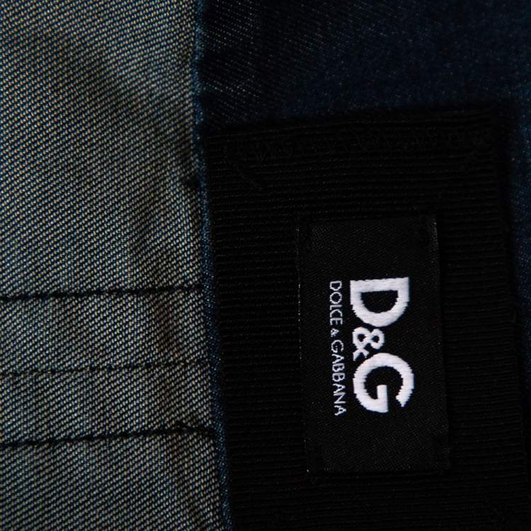 Pre Owned Dolce & Gabbana Blue Faded Effect Denim Shirt XS