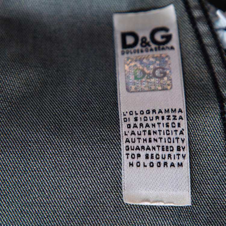 Pre Owned Dolce & Gabbana Blue Faded Effect Denim Shirt XS