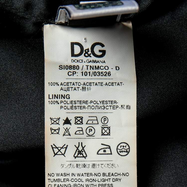 Pre Owned D&G Green Satin Mini Skirt M