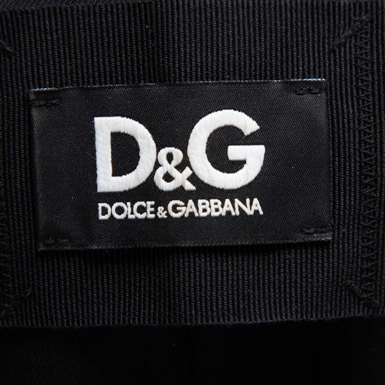 Pre Owned D&G Black Satin Single Breasted Blazer XS