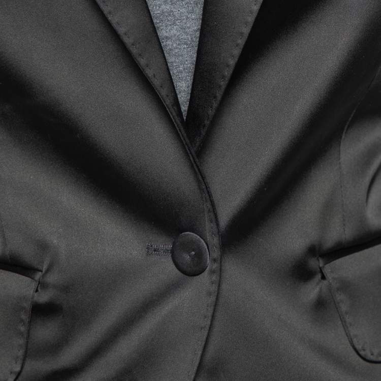 Pre Owned D&G Black Satin Single Breasted Blazer XS