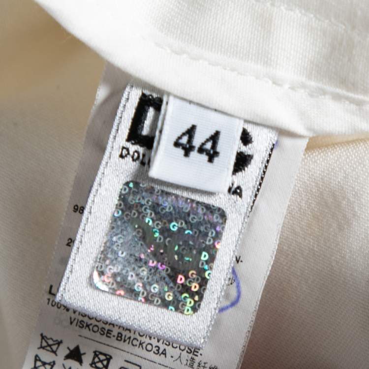 Pre Owned D&G White Cotton Single Breasted Blazer M