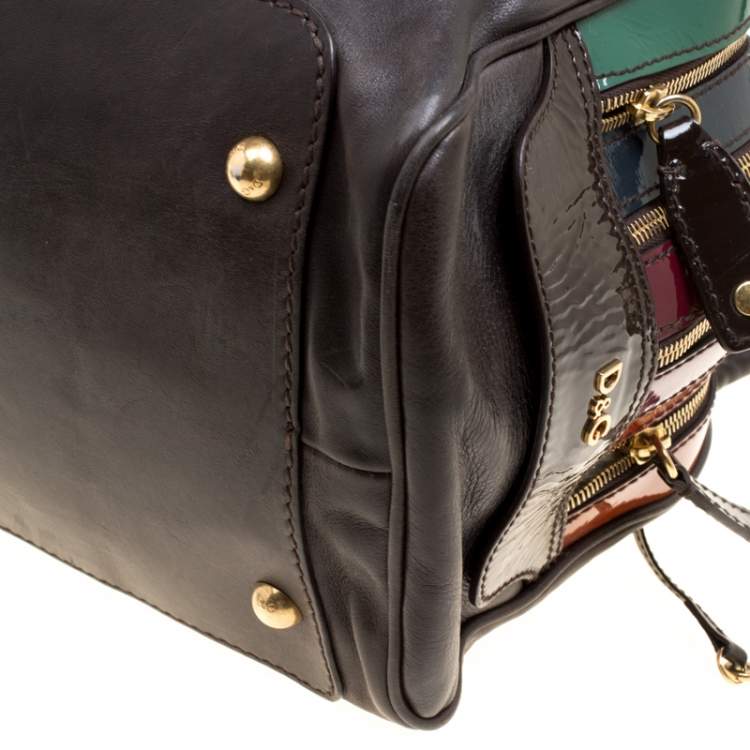 Pre Owned D&G Multicolor Leather Lily Bowler Bag
