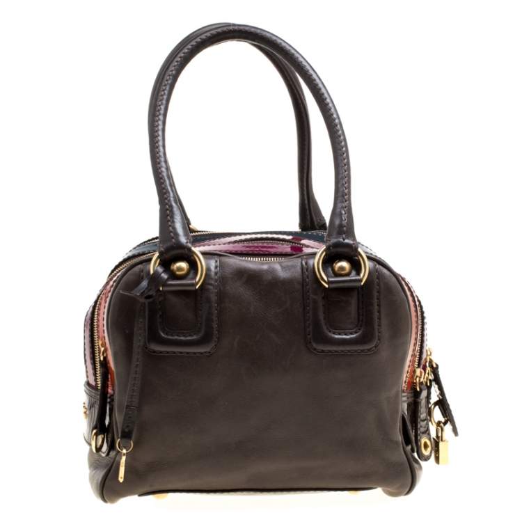 Pre Owned D&G Multicolor Leather Lily Bowler Bag