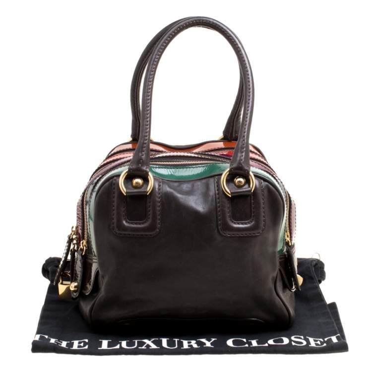 Pre Owned D&G Multicolor Leather Lily Bowler Bag