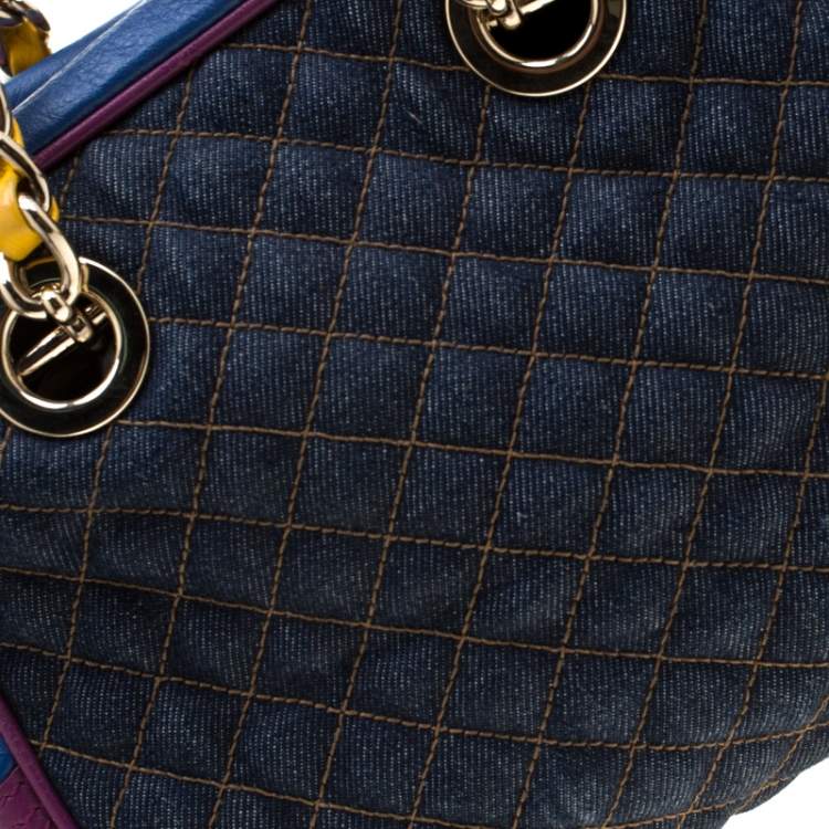 Pre Owned D&G Multicolor Fabric and Leather Lily Glam Bowler Bag