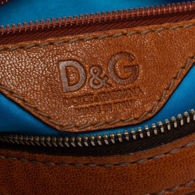 Pre Owned Dolce & Gabbana Brown Leather Emy Duffel Bag