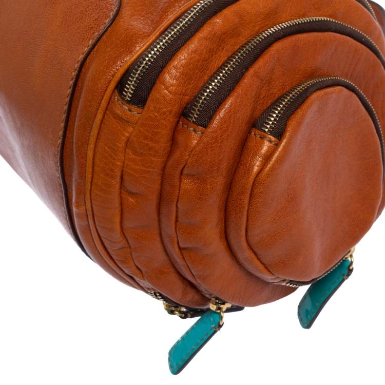 Pre Owned Dolce & Gabbana Brown Leather Emy Duffel Bag