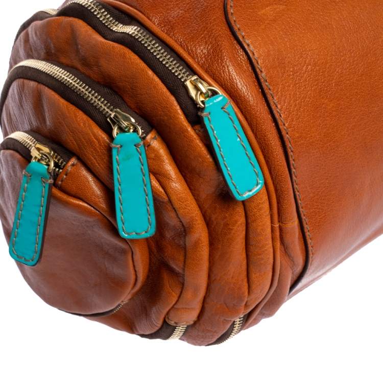 Pre Owned Dolce & Gabbana Brown Leather Emy Duffel Bag