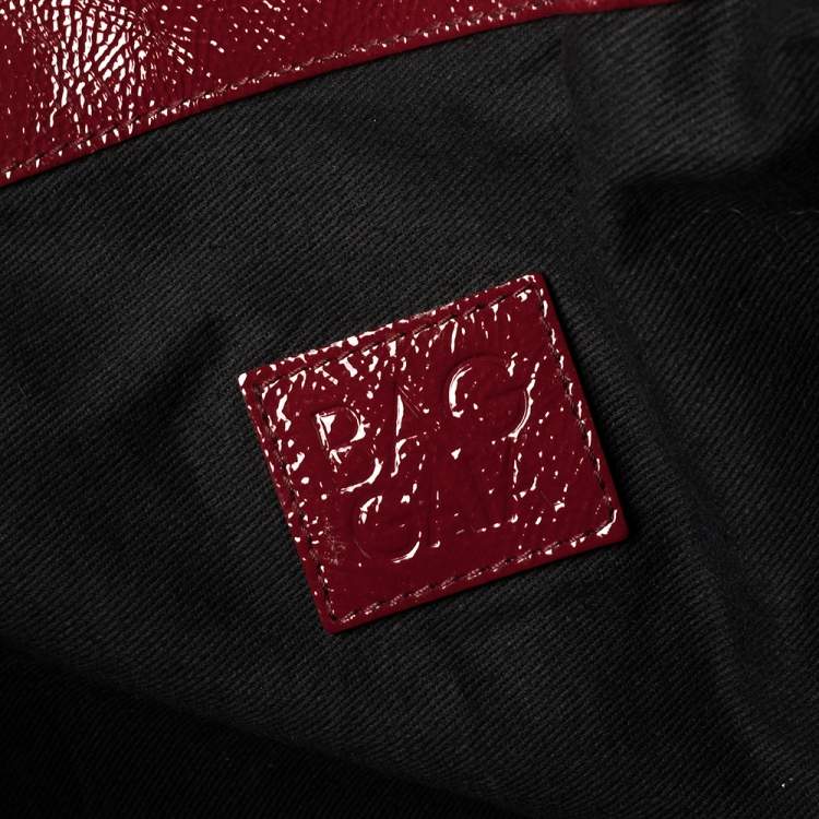 Pre Owned D & G Red Patent Leather Large Gaia Tote