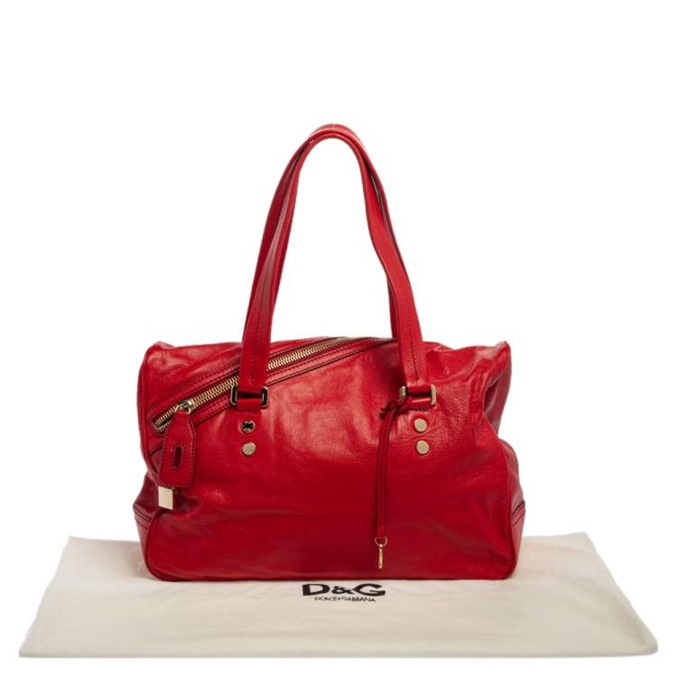 Pre Owned D&G Red Leather Katri Satchel