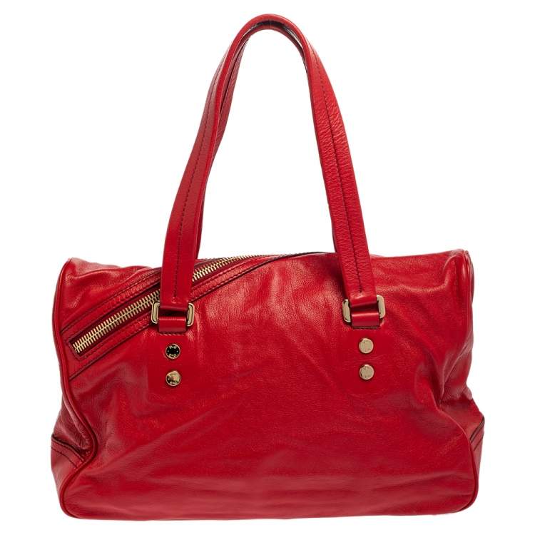 Pre Owned D&G Red Leather Katri Satchel