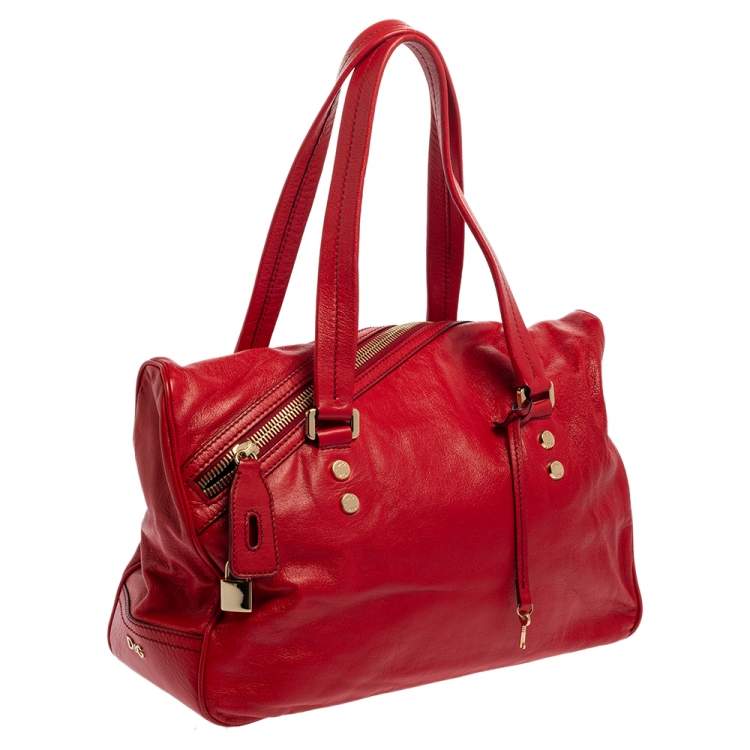 Pre Owned D&G Red Leather Katri Satchel