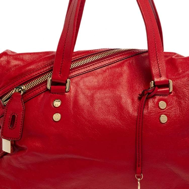 Pre Owned D&G Red Leather Katri Satchel