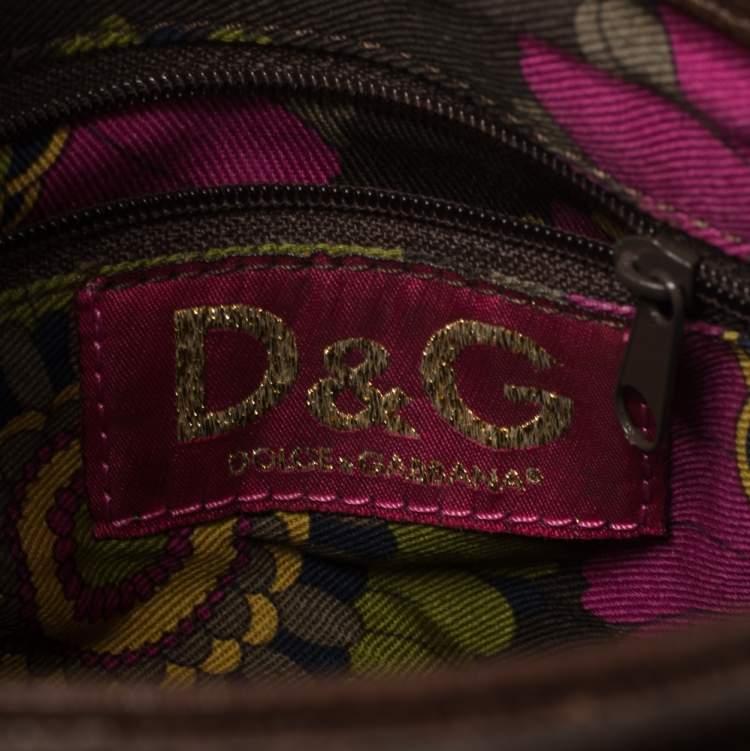 Pre Owned Dolce and Gabbana Leopard Print Pony Hair and Leather Shoulder Bag