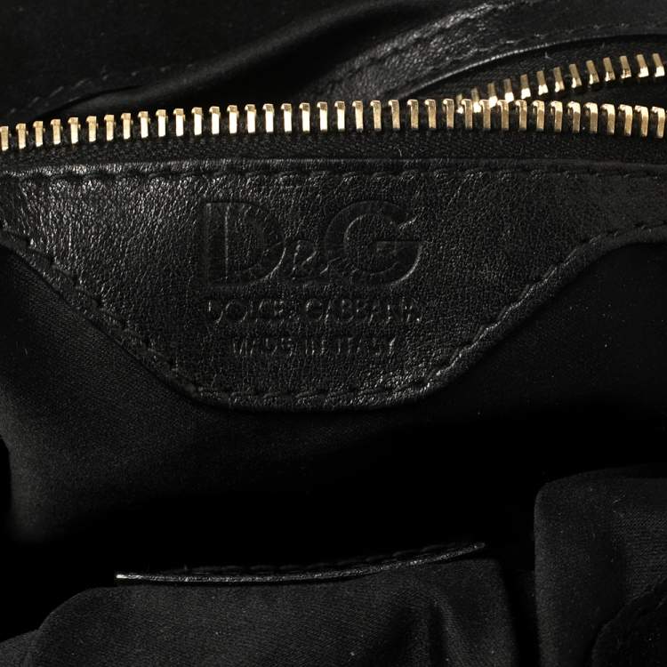 Pre Owned D&G Black Suede and Leather Trim Vlada Shoulder Bag