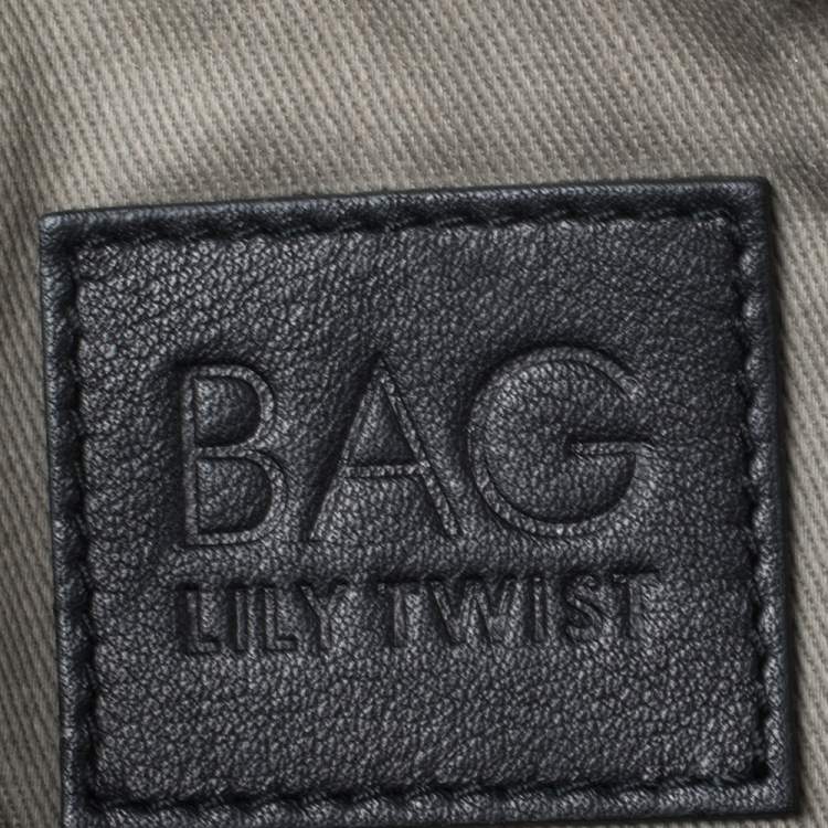 مملوكة مسبقًا D&G Multicolor Floral Denim Lily Twist Satchel