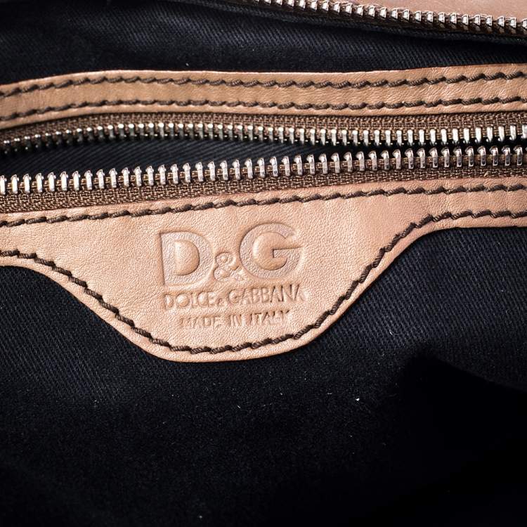 Pre Owned D&G Brown Leather Mindy Boston Bag