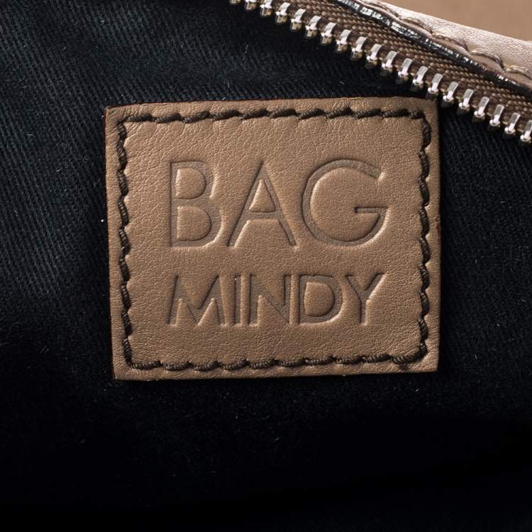 Pre Owned D&G Brown Leather Mindy Boston Bag