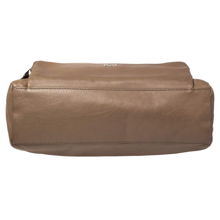 Pre Owned D&G Brown Leather Mindy Boston Bag