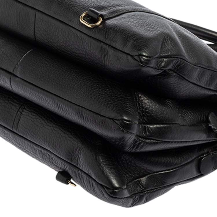Pre Owned D&G Black Leather Lily Twist Satchel 