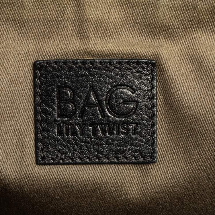 Pre Owned D&G Black Leather Lily Twist Satchel 