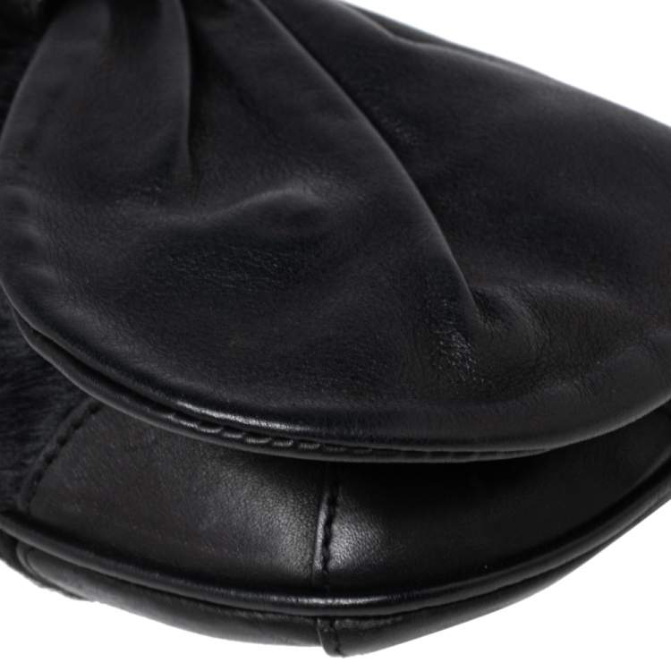 مملوكة مسبقًا D&G Black Calf Hair And Leather Bubbles Chain Clutch