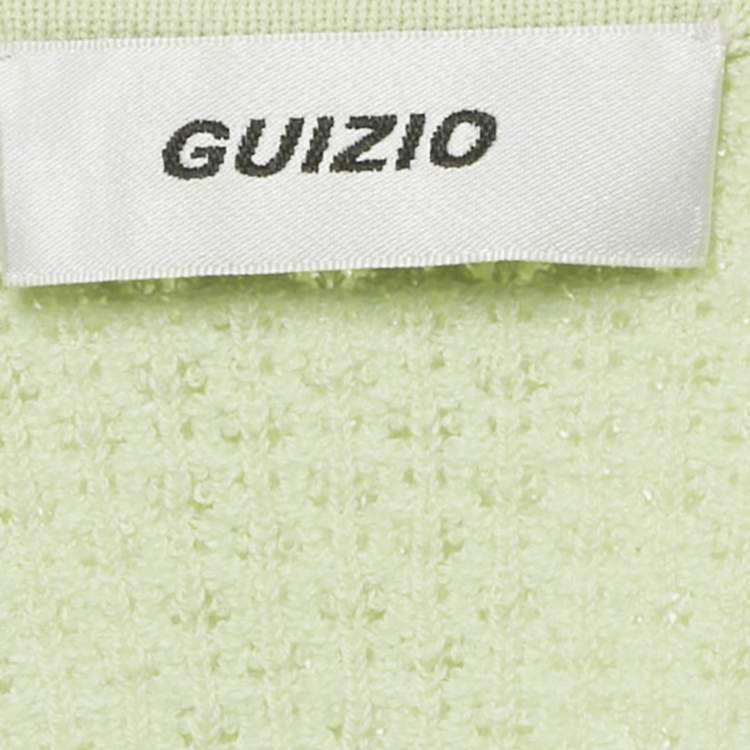 Pre Owned Guizio Green Ruffle Knit Tie Top M