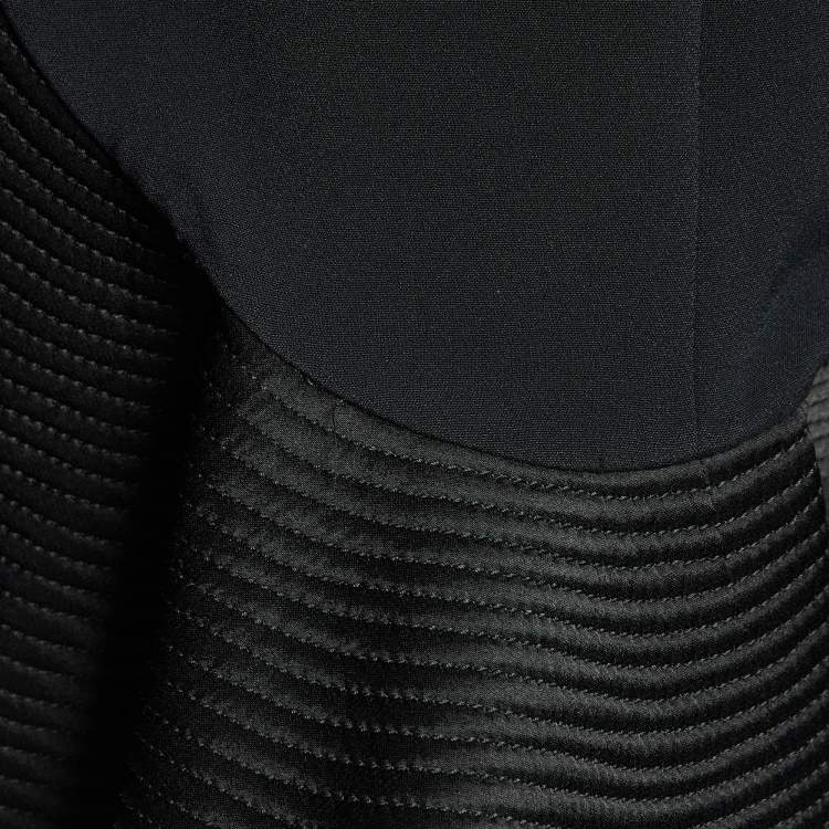 Pre Owned David Koma Black Cady Flounce Detail Jacket L