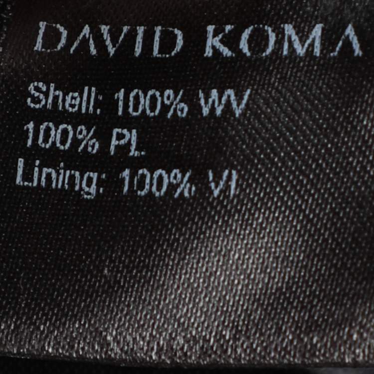 Pre Owned David Koma Black Wool Dress S
