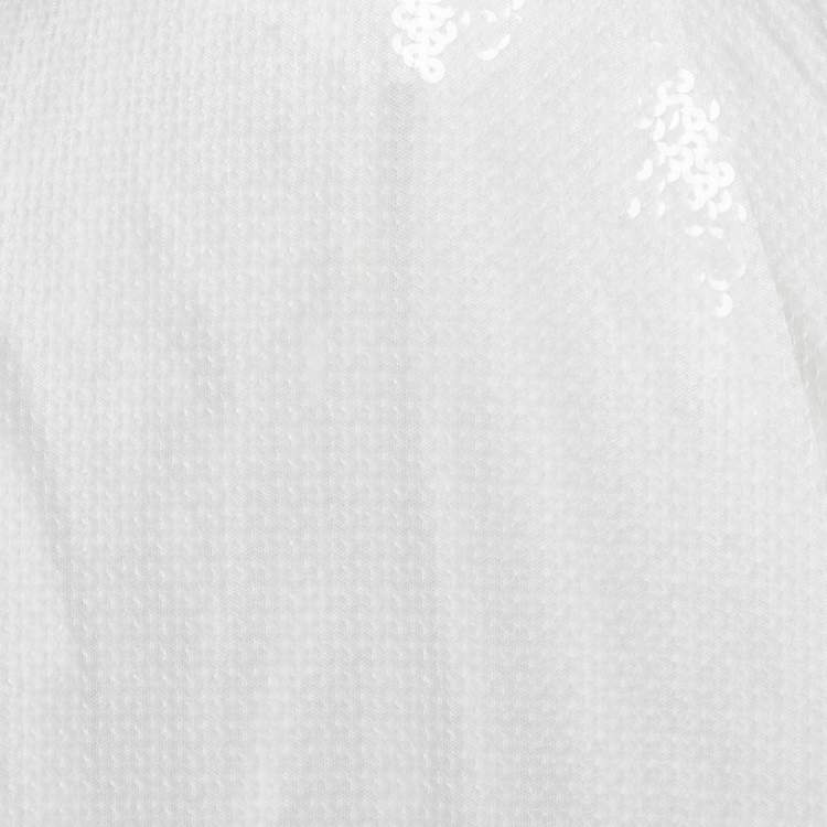 Pre Owned David Koma White Sequin Cut-Out Tie-Up Maxi Dress XS