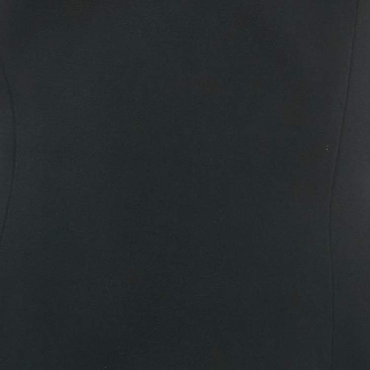 Pre Owned David Koma Black Rhinestone Studded Crepe Strapless Mini Dress L