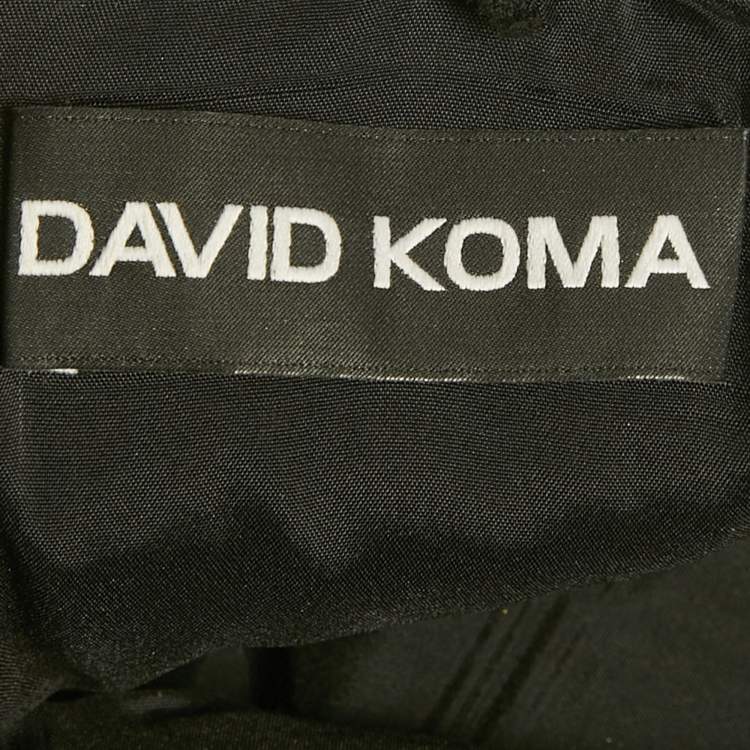 Pre Owned David Koma Black Sequin Mini Dress XS