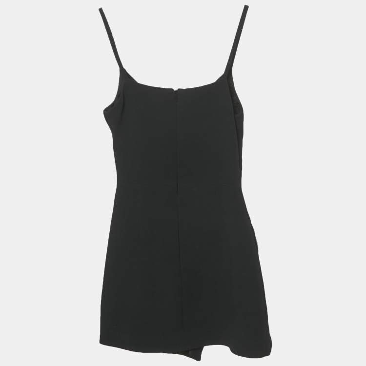 Pre Owned David Koma Black Crystal Embellished Crepe Mini Dress S