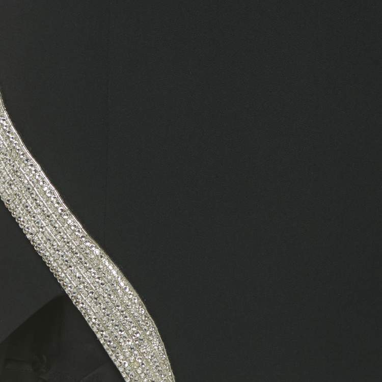 Pre Owned David Koma Black Crystal Embellished Crepe Mini Dress S